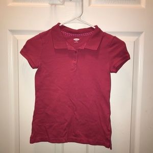 Girls Pink Polo M(8)